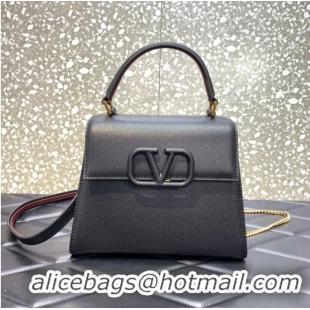 Famous Brand VALENTINO VSLING small Grain calf leather Shoulder bag WB0F53 black