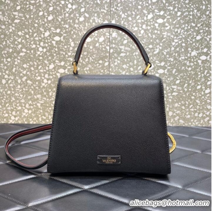 Famous Brand VALENTINO VSLING small Grain calf leather Shoulder bag WB0F53 black