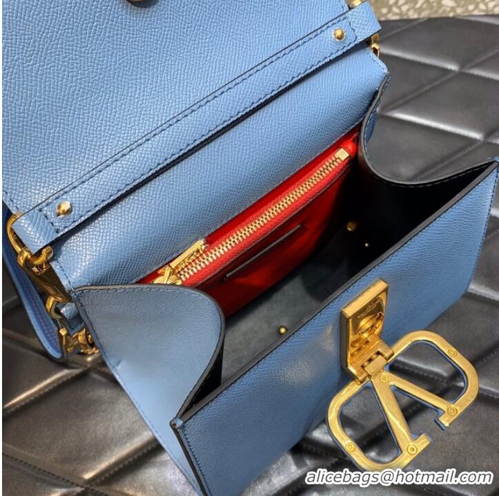 Low Price VALENTINO VSLING small Grain calf leather Shoulder bag WB0F53 blue