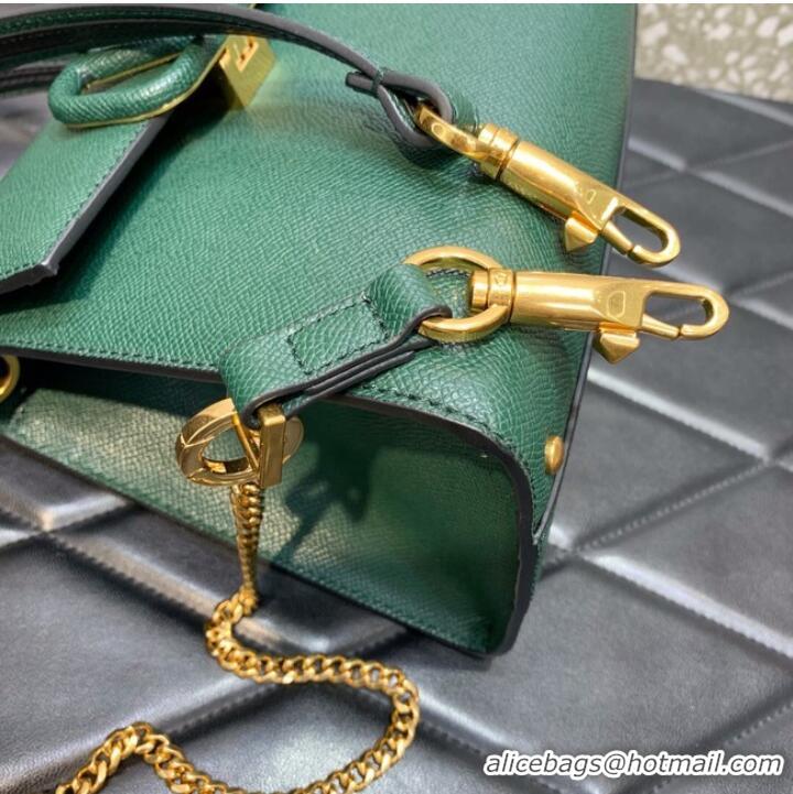 Inexpensive VALENTINO VSLING small Grain calf leather Shoulder bag WB0F53 blackish green