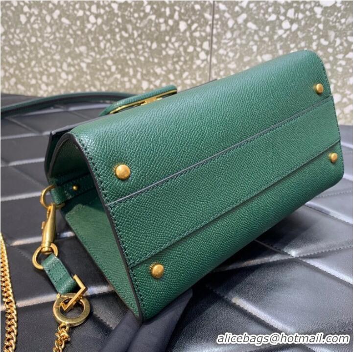 Inexpensive VALENTINO VSLING small Grain calf leather Shoulder bag WB0F53 blackish green