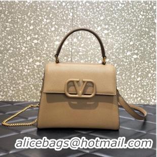 Hot Sell Cheap VALENTINO VSLING small Grain calf leather Shoulder bag WB0F53 apricot