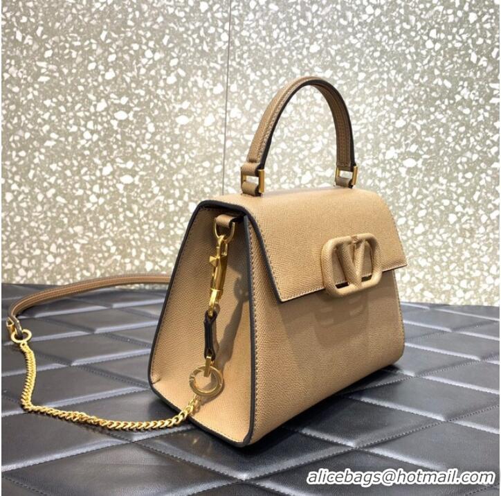 Hot Sell Cheap VALENTINO VSLING small Grain calf leather Shoulder bag WB0F53 apricot