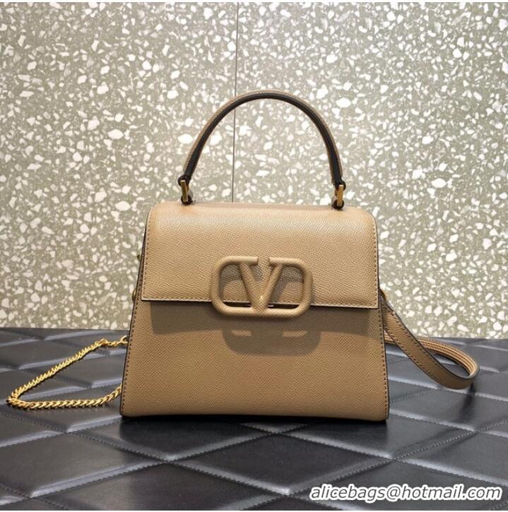 Hot Sell Cheap VALENTINO VSLING small Grain calf leather Shoulder bag WB0F53 apricot