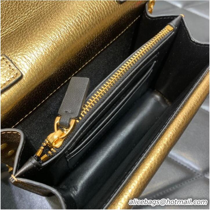 Luxury Discount VALENTINO Garavani Rockstud Calfskin Clutch WP0P86R Brass