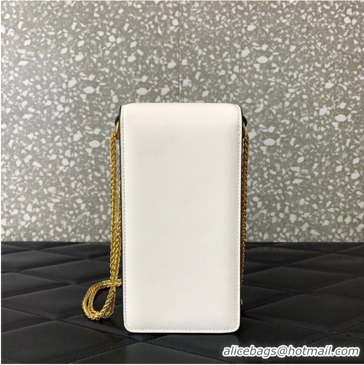 Good Product Good Taste VALENTINO LOCO calf leather chain phone case WP0Z11 white