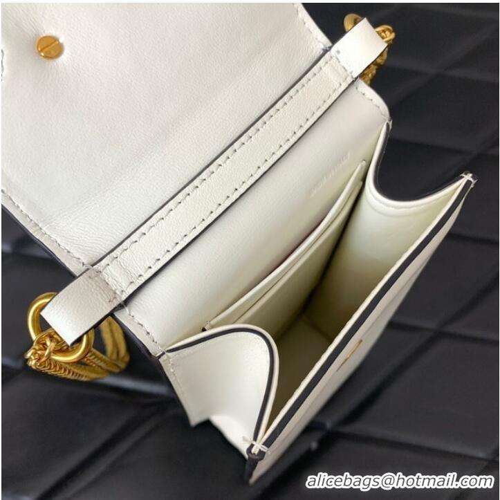 Good Product Good Taste VALENTINO LOCO calf leather chain phone case WP0Z11 white