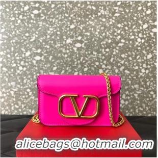 Super Quality VALENTINO LOCO calf leather chain nano XLI16 rose