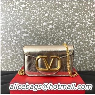 Super Quality VALENTINO LOCO calf leather chain nano XLI16 silver