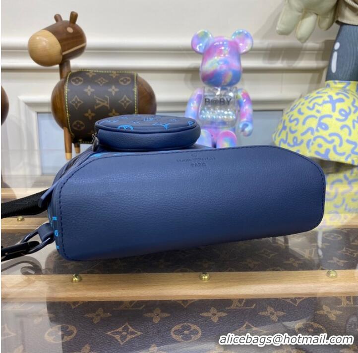 Famous Brand Louis Vuitton Duo Slingbag M21890 Navy River Blue