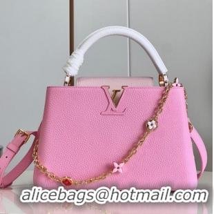 Shop Louis Vuitton Capucines MM M20784 Rose Chamallow Pink