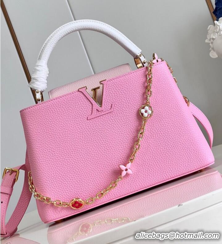 Shop Louis Vuitton Capucines MM M20784 Rose Chamallow Pink