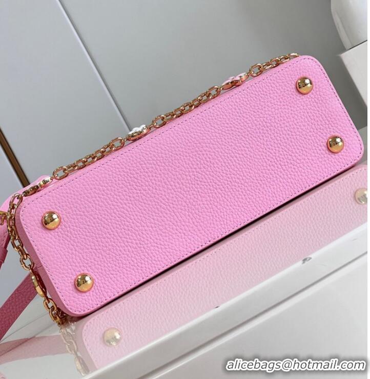 Shop Louis Vuitton Capucines MM M20784 Rose Chamallow Pink