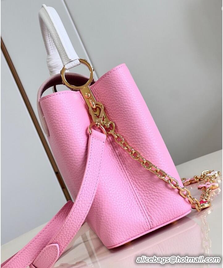 Shop Louis Vuitton Capucines MM M20784 Rose Chamallow Pink