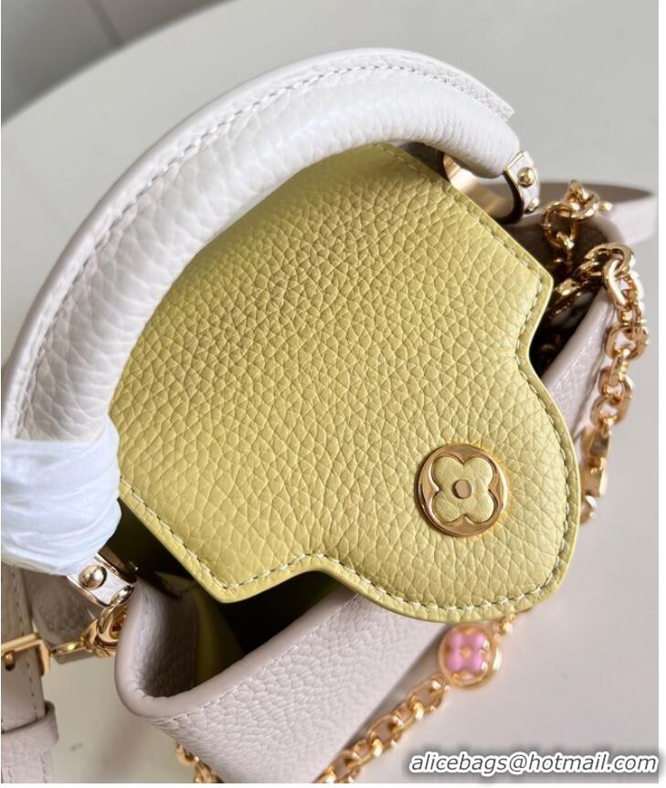 Famous Brand Louis Vuitton Capucines Mini M22375 light yellow