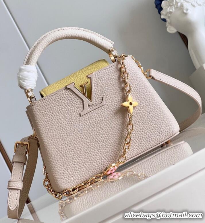 Famous Brand Louis Vuitton Capucines Mini M22375 light yellow