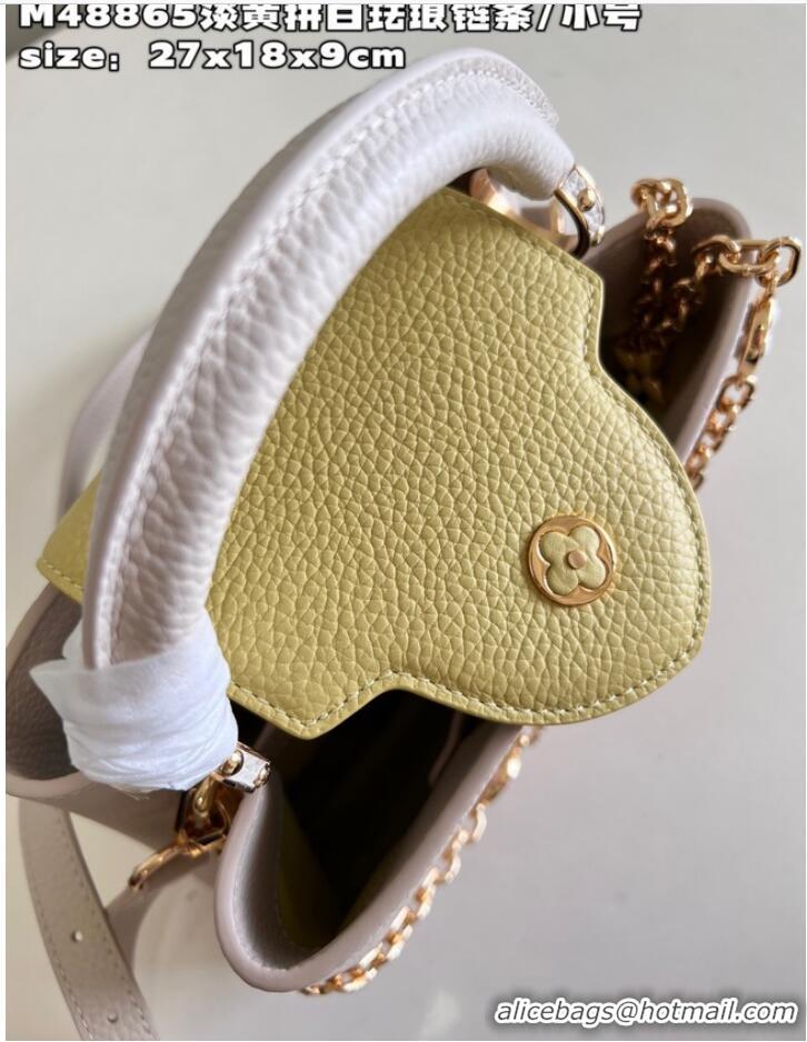 Buy Fashionable Louis Vuitton Capucines BB M21043 light yellow