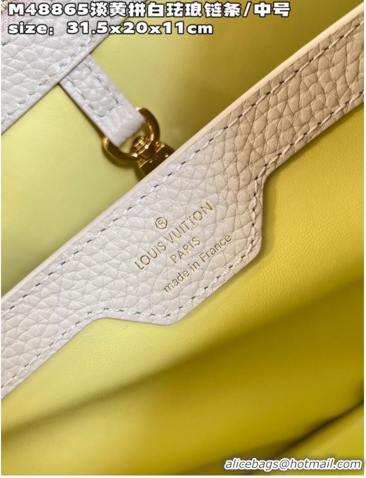 Good Product Louis Vuitton Capucines MM M20784 light yellow