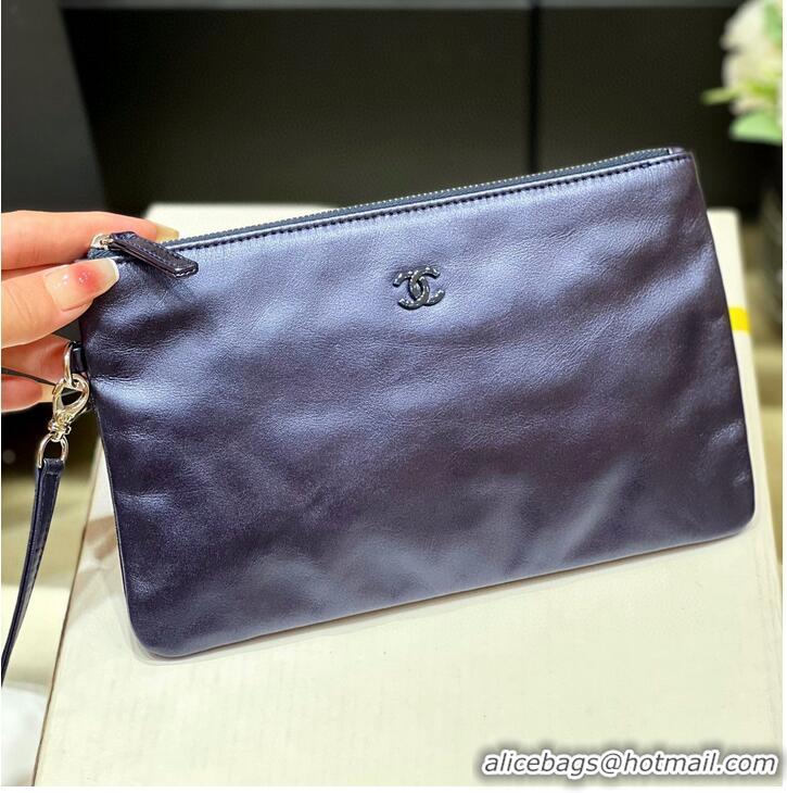 Trendy Design Chanel Calf leather shopping bag AS3261 Navy Blue