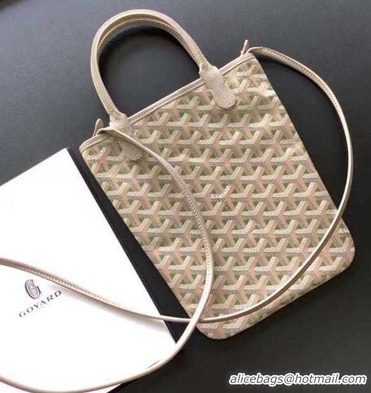 Famous Brand Goyard Poitiers Claire-Voie Top Handle Bag 8013 Khaki Green