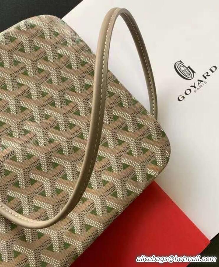 Famous Brand Goyard Poitiers Claire-Voie Top Handle Bag 8013 Khaki Green