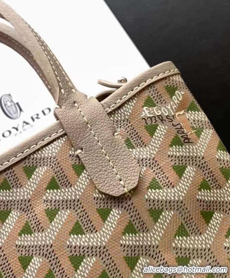 Famous Brand Goyard Poitiers Claire-Voie Top Handle Bag 8013 Khaki Green