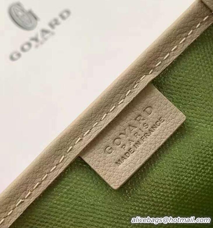 Famous Brand Goyard Poitiers Claire-Voie Top Handle Bag 8013 Khaki Green