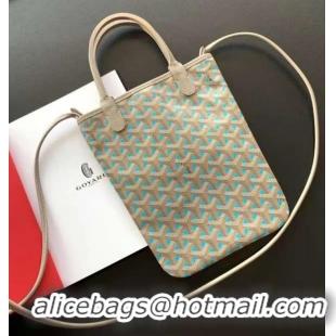 New Style Goyard Poitiers Claire-Voie Top Handle Bag 8013 Turquoise Blue