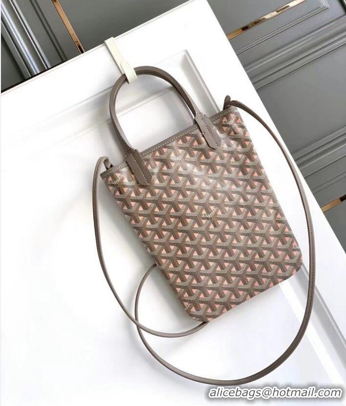 Inexpensive Goyard Poitiers Claire-Voie Top Handle Bag 8013 Powder Pink