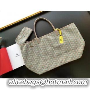 Big Discount Goyard Saint Louis Claire-Voie Tote Bag GM 8001 Turquoise Blue