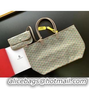 Famous Brand Goyard Saint Louis Claire-Voie Tote Bag PM 8001 Khaki Green