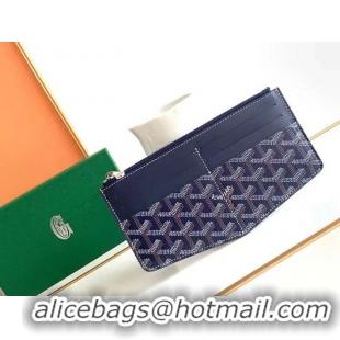 Inexpensive Goyard Insert Louise Wallet 8503 Navy Blue