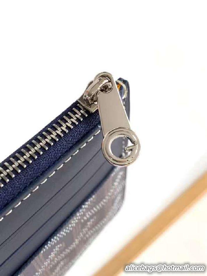 Inexpensive Goyard Insert Louise Wallet 8503 Navy Blue