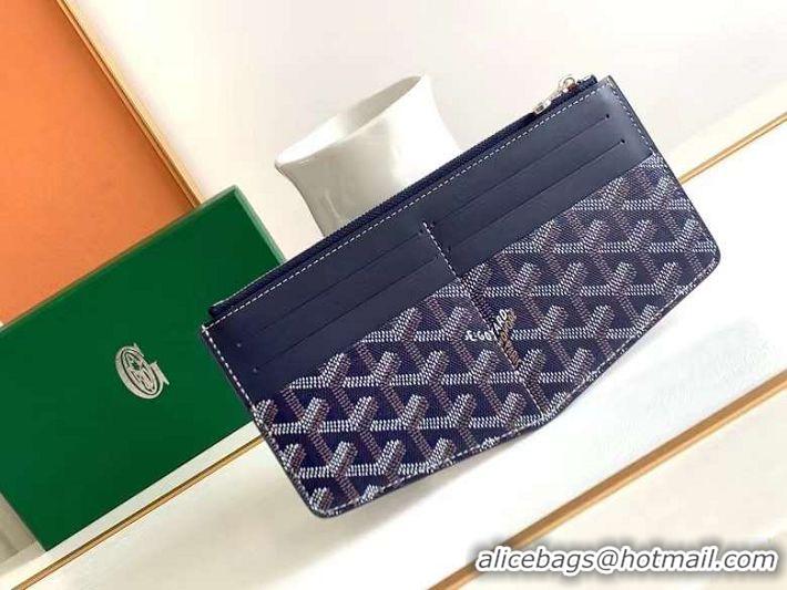 Inexpensive Goyard Insert Louise Wallet 8503 Navy Blue