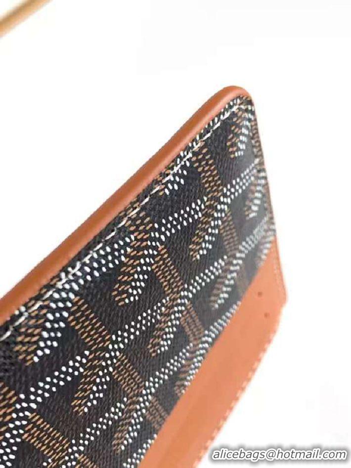 Super Quality Goyard Insert Louise Wallet 8503 Black And Tan