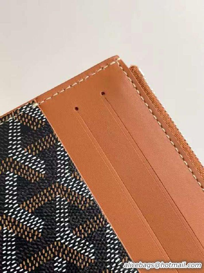 Super Quality Goyard Insert Louise Wallet 8503 Black And Tan