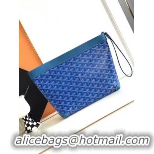 Luxury Discount Goyard Original Conti Clutch Bag 8811 Light Blue