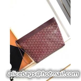 Traditional Discount Goyard Original Conti Clutch Bag 8811 Burgundy