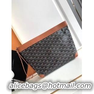 New Fashion Goyard Original Conti Clutch Bag 8811 Black And Tan