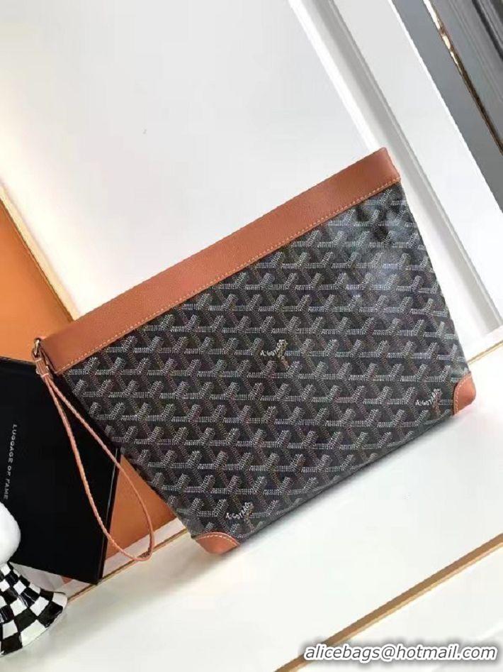 New Fashion Goyard Original Conti Clutch Bag 8811 Black And Tan