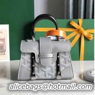 New Discount Goyard Original Nano Saigon Tote Bag With Strap Mini 8032 Silver