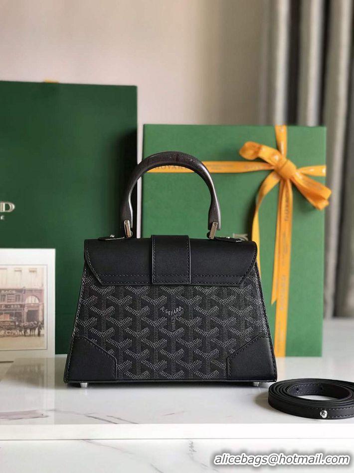 Top Grade Goyard Mini Saigon Bag Jet Black Limited 8006 Black