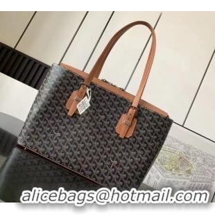 Famous Brand Goyard Original Medieval Tote Bag 8008 Black And Tan