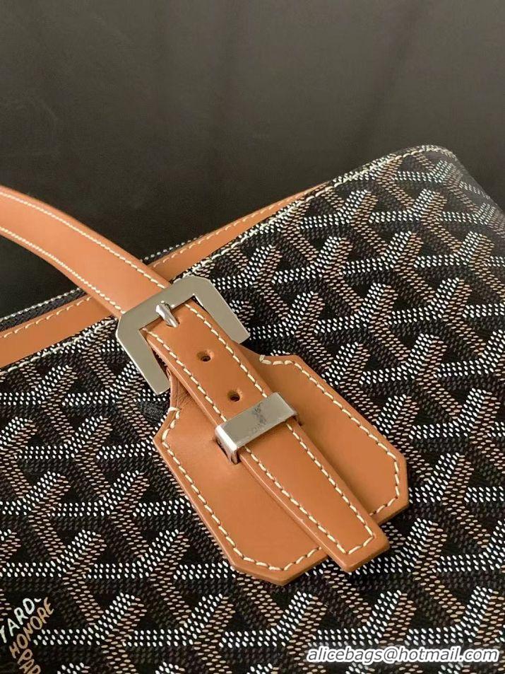 Famous Brand Goyard Original Medieval Tote Bag 8008 Black And Tan