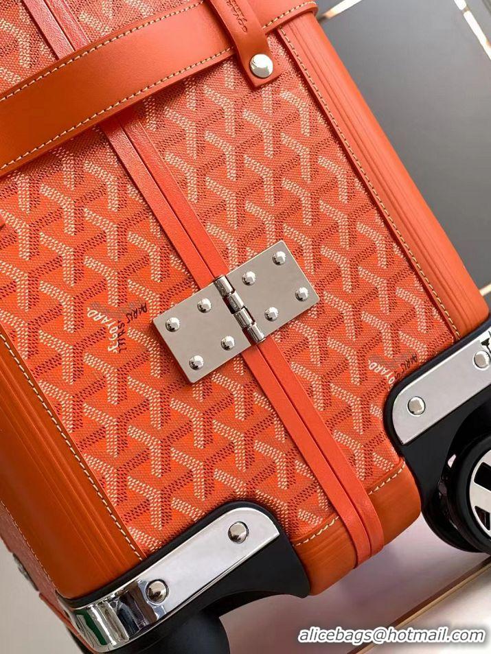 ​Classic Goyard Bourget PM Trolley Case Wheeled Luggage 20 inches GY1647 Orange