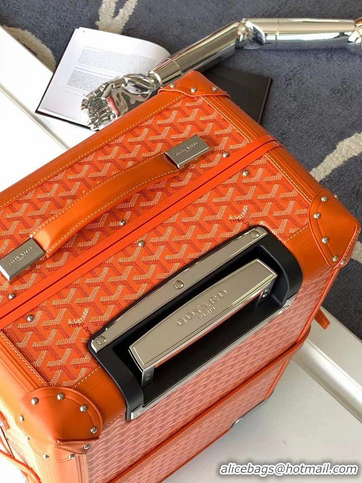 ​Classic Goyard Bourget PM Trolley Case Wheeled Luggage 20 inches GY1647 Orange