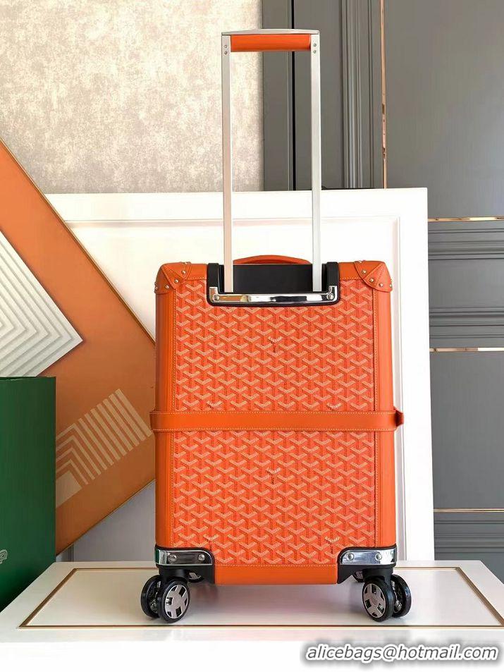 ​Classic Goyard Bourget PM Trolley Case Wheeled Luggage 20 inches GY1647 Orange