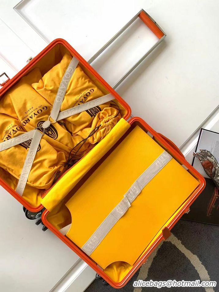 ​Classic Goyard Bourget PM Trolley Case Wheeled Luggage 20 inches GY1647 Orange