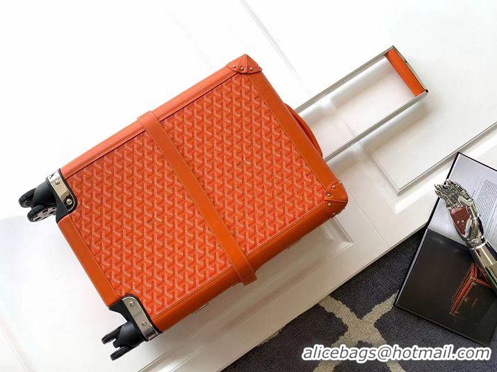 ​Classic Goyard Bourget PM Trolley Case Wheeled Luggage 20 inches GY1647 Orange