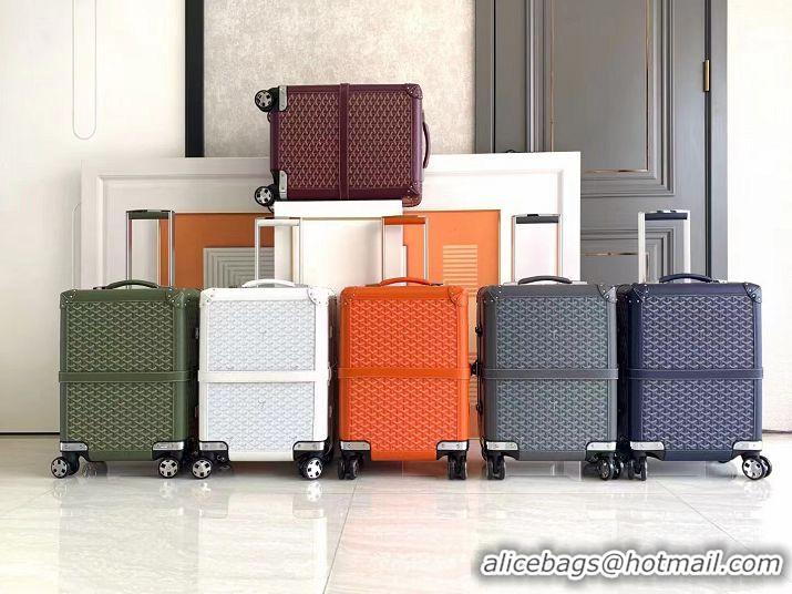 ​Classic Goyard Bourget PM Trolley Case Wheeled Luggage 20 inches GY1647 Orange